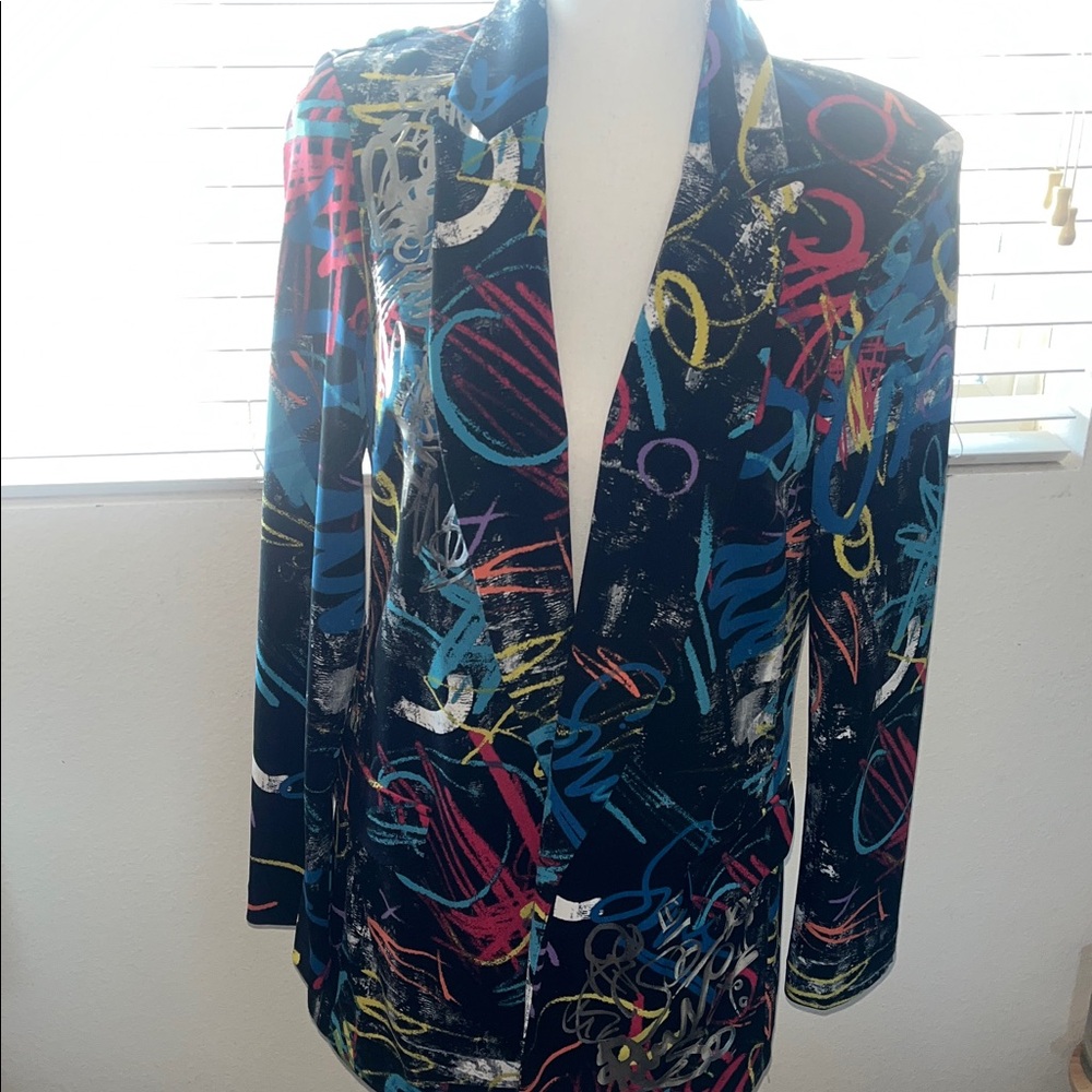 Multicolor Graffiti Print women’s  Blazer